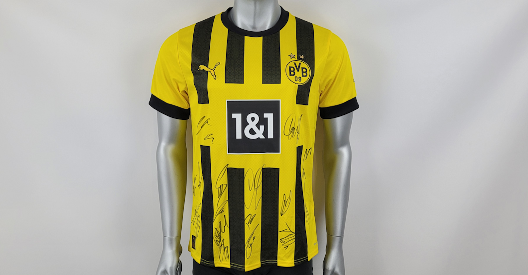 Der Bvb Spendet Ein Teamsigniertes Heimtrikot