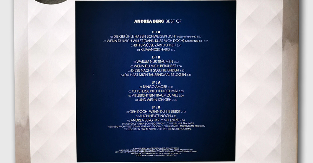  Andrea Berg Vinyl LP 
