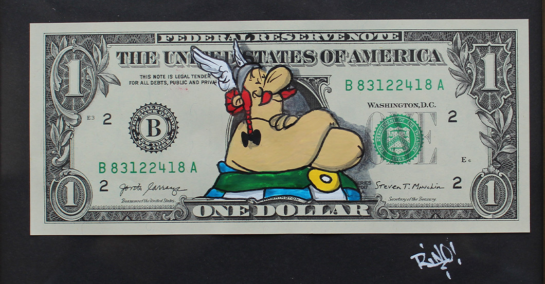  Dollar Kunstwerk Obelix 