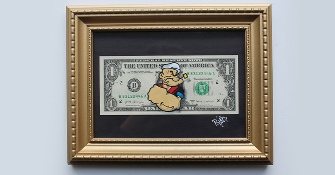 Dollar Kunstwerk Popeye   Dollar Kunstwerk Popeye