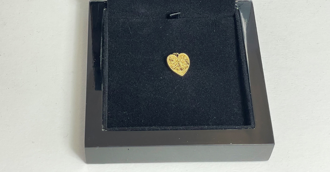  Herzanhänger mit Rubin 