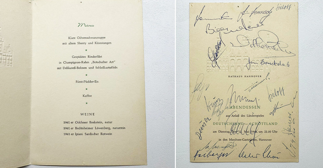  Abendessenkarte Mai 1964 