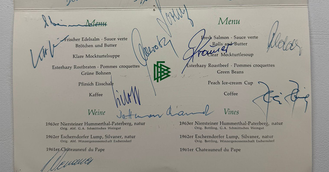  Abendessenkarte Mai 1965 