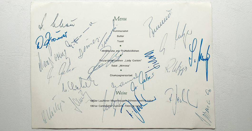  Abendessenkarte Okt 1965 