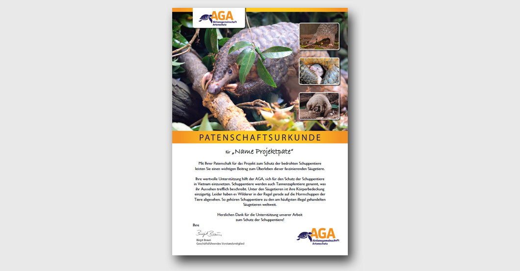 AGA Schuppentier Pate     AGA Schuppentier Pate