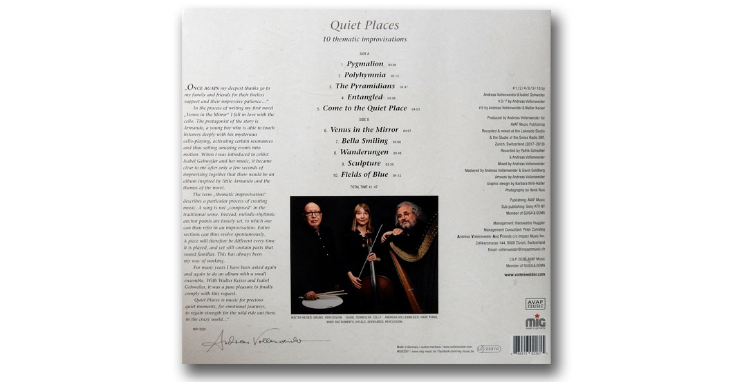  Andreas Vollenweider LP 