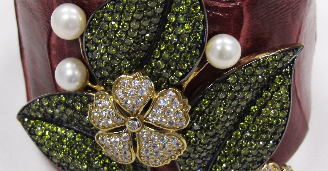 Armreif Blüte und Blatt   Armreif Blüte und Blatt