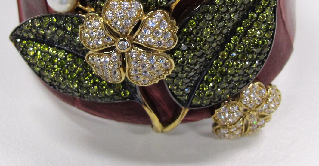 Armreif Blüte und Blatt   Armreif Blüte und Blatt