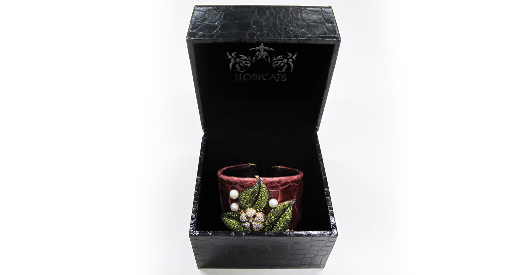 Armreif Blüte und Blatt   Armreif Blüte und Blatt