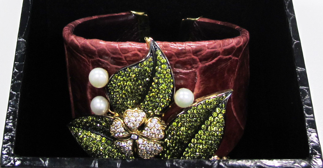 Armreif Blüte und Blatt   Armreif Blüte und Blatt