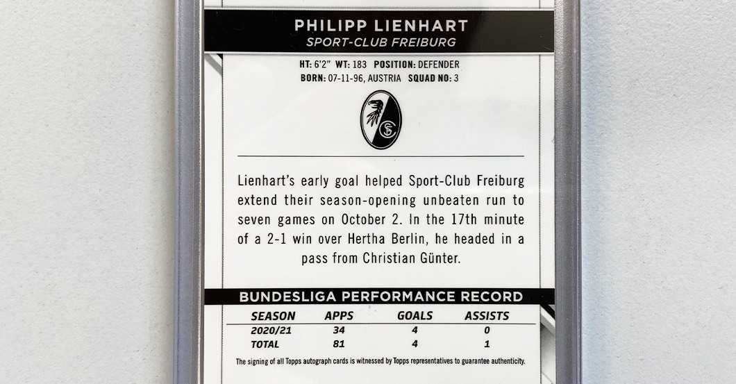AT Lienhart Sammelkarte   AT Lienhart Sammelkarte