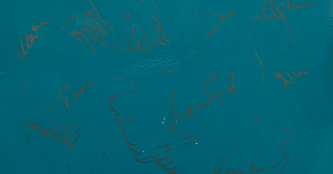 Autogrammleder grün   Autogrammleder grün