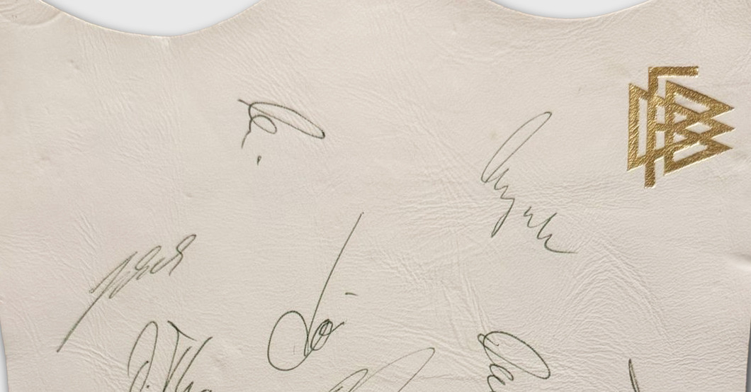 Autogrammleder weiß   Autogrammleder weiß
