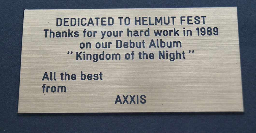 Axxis Plakette Rahmen   Axxis Plakette Rahmen