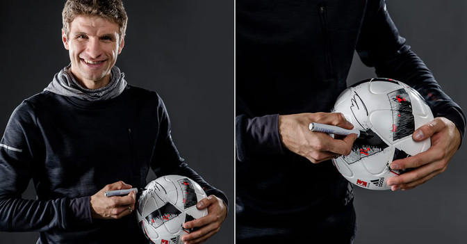 Ball von Müller signiert   Ball von Müller signiert