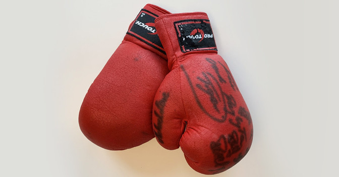 Boxhandschuhe signiert   Boxhandschuhe signiert