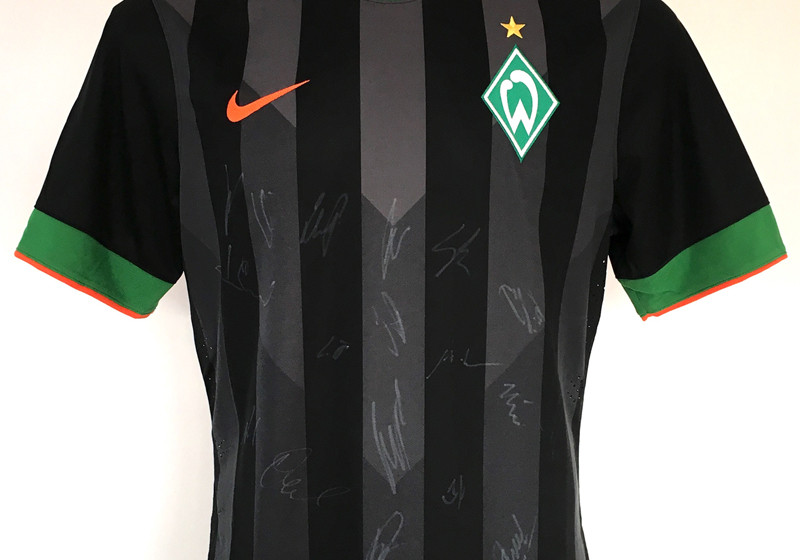 Werder Bremen signiertes Auswärtstrikot