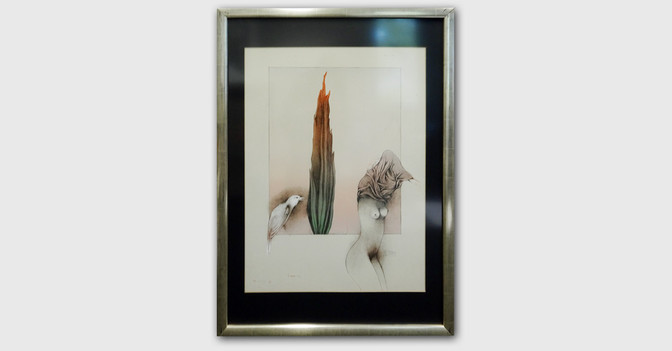   Bruni entkleidende Frau 