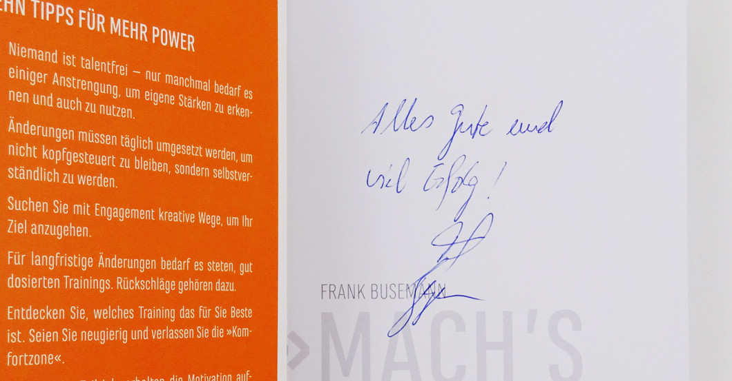 Buch Frank Busemann   Buch Frank Busemann