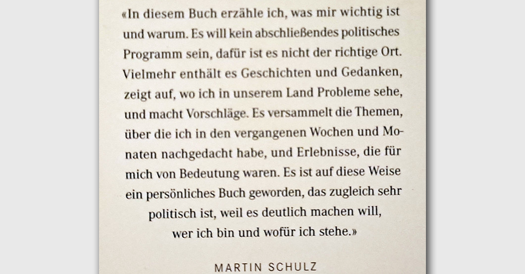  BÜ Buch Martin Schulz 