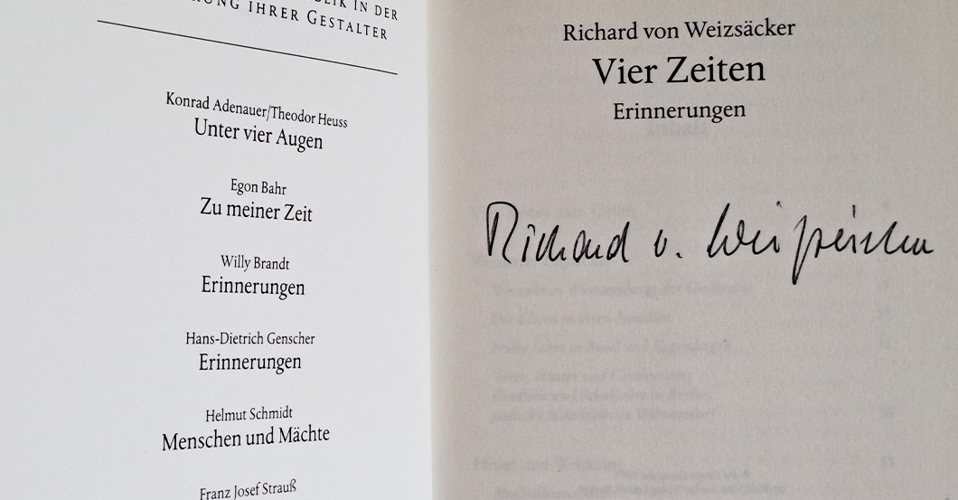 BÜ Weizsäcker Buch   BÜ Weizsäcker Buch