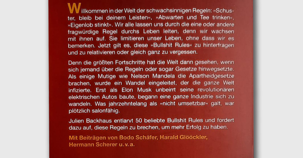  Bullshit Rules Backhaus 