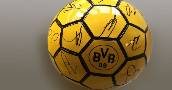 BVB Ball teamsigniert   BVB Ball teamsigniert