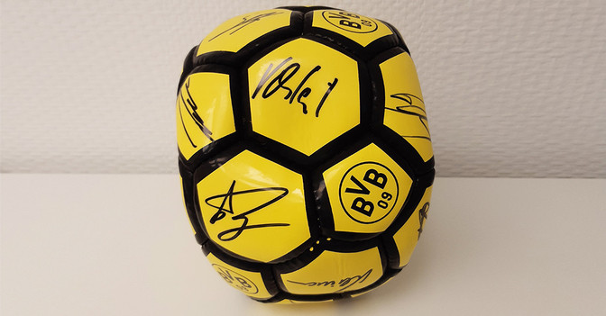 BVB Ball teamsigniert   BVB Ball teamsigniert