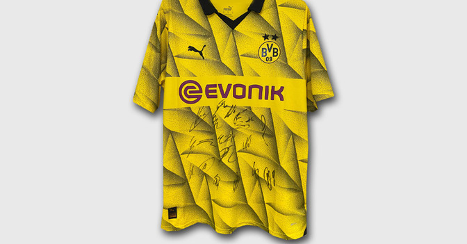 BVB Cup Trikot signiert   BVB Cup Trikot signiert