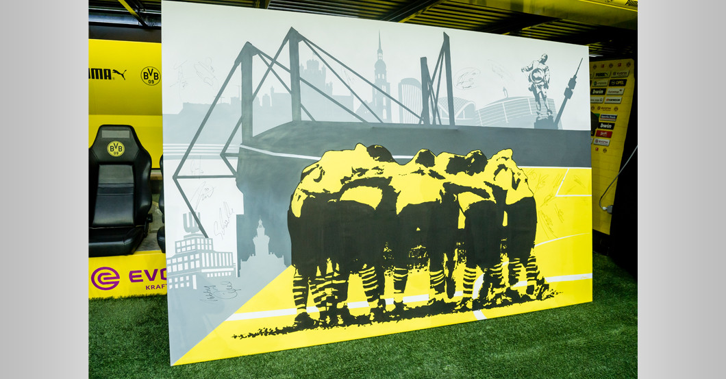  BVB Graffiti signiert 