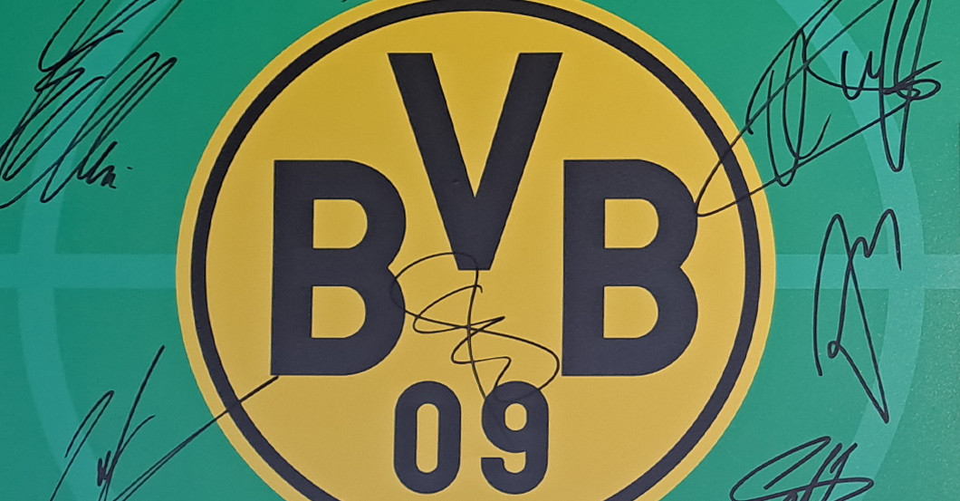 BVB Schild Pokalauslosung   BVB Schild Pokalauslosung