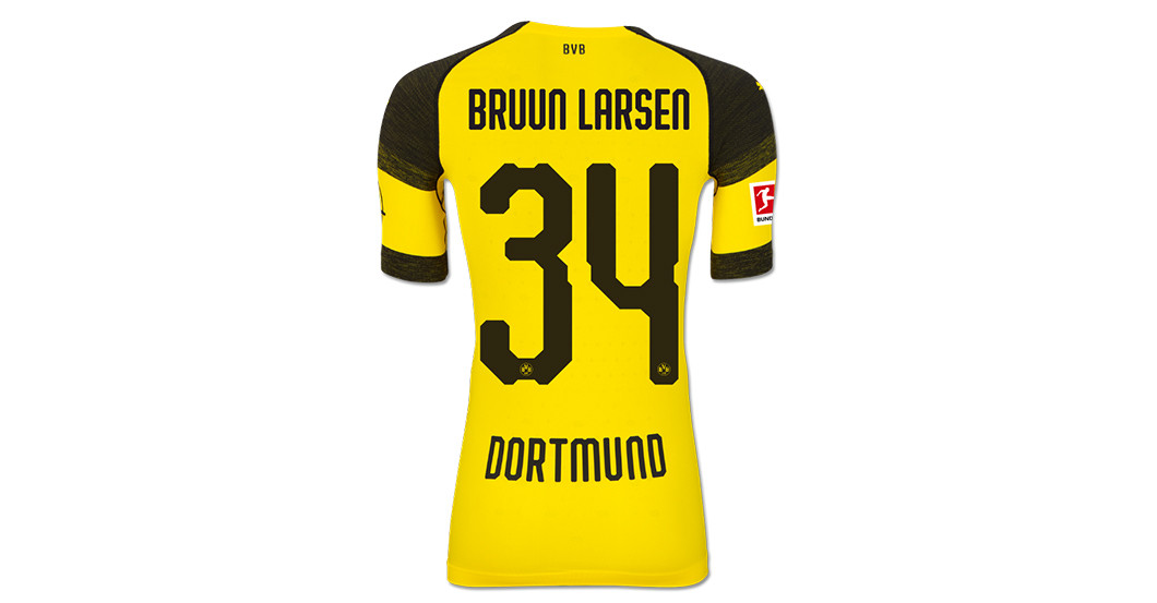Dortmund No34 Bruun Larsen Away Jersey