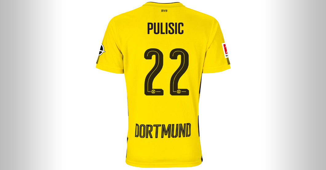 Christian Pulisic Worn Shirt, Borussia Dortmund vs Bayern Munich 2017 -  CharityStars