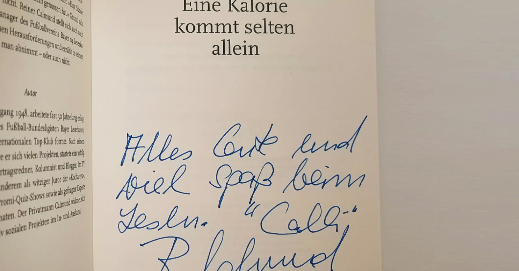  Calmund Buch signiert 