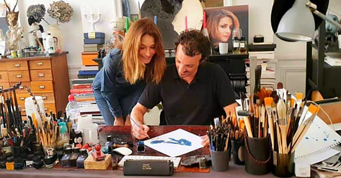  Carla Bruni Lithographie 