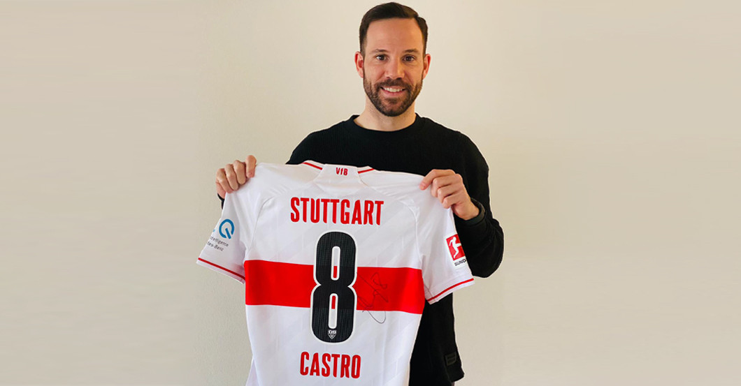 Castro VFB Stuttgart Trikot Flock Set Player Size wie Matchworn Sondertrikot G 