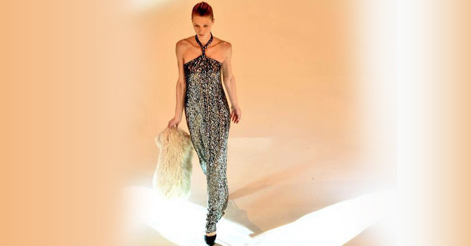 Designer Pailletten Kleid   Designer Pailletten Kleid