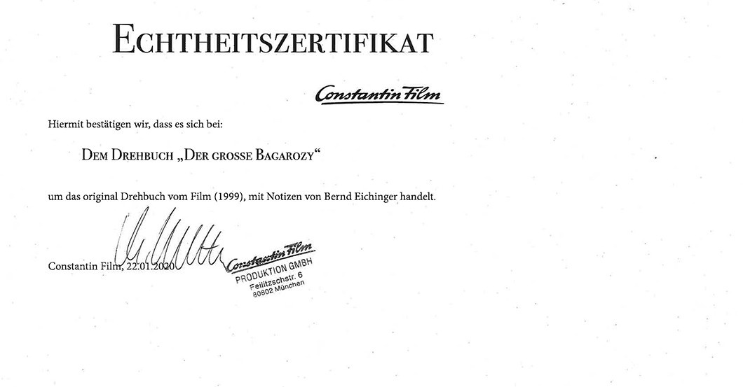 Drehbuch Bernd Eichinger   Drehbuch Bernd Eichinger