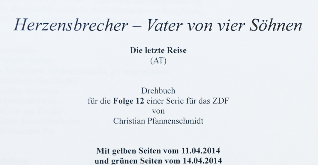 Drehbuch Die letzte Reise   Drehbuch Die letzte Reise