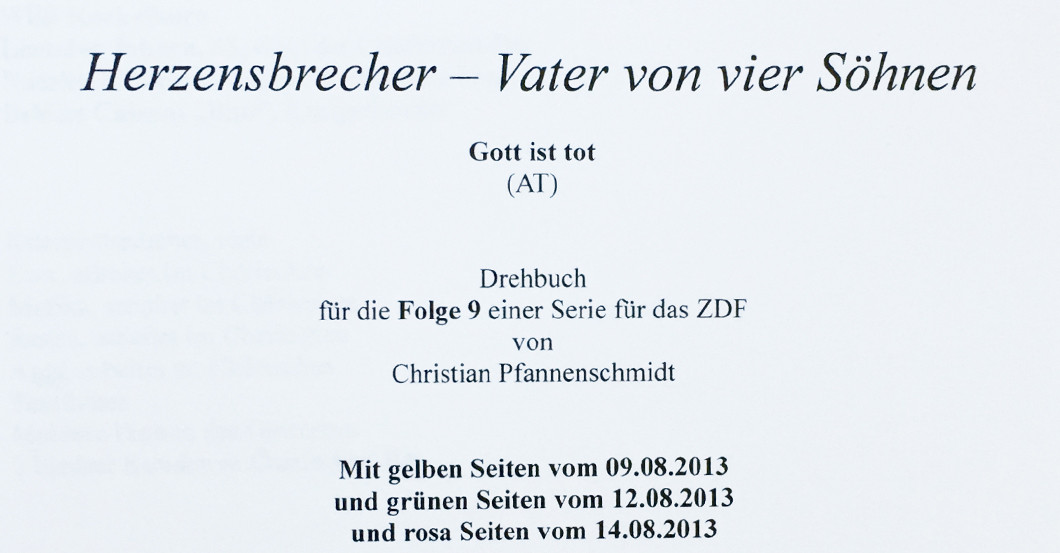  Drehbuch Gott ist tot 