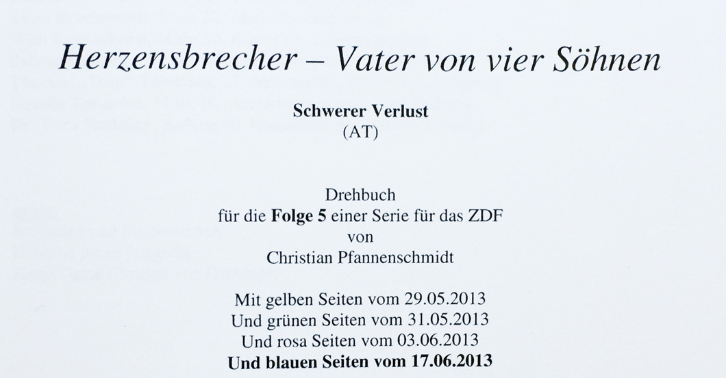  Drehbuch Schwerer Verlust 