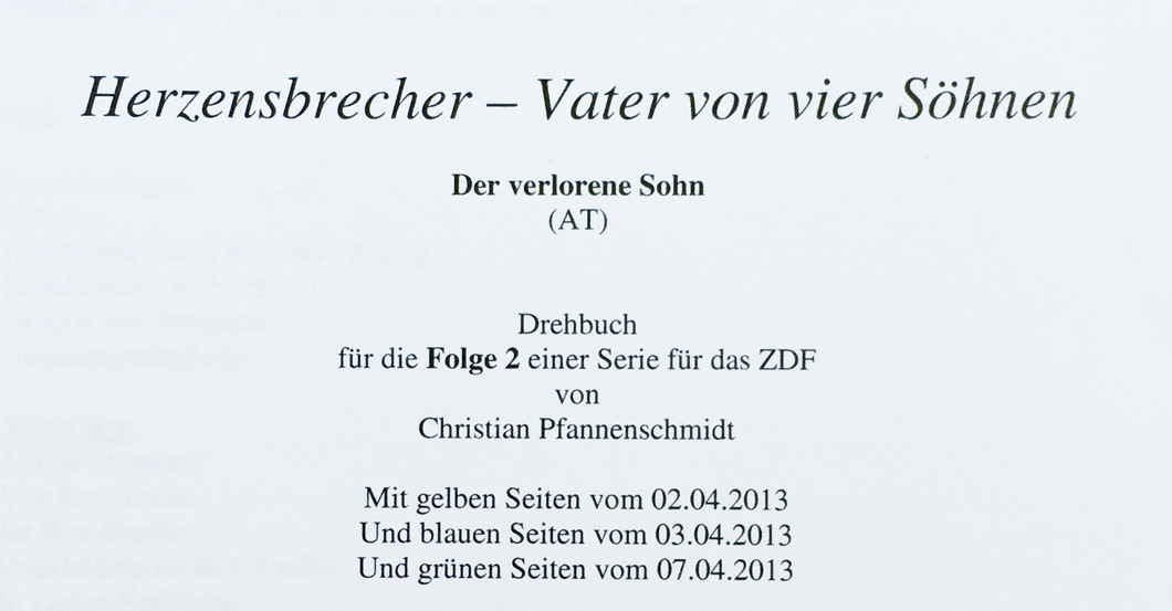 Drehbuch verlorener Sohn   Drehbuch verlorener Sohn