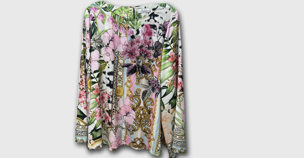 Dschungel Blumenbluse S2   Dschungel Blumenbluse S2