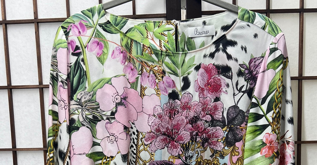 Dschungel Blumenbluse S2   Dschungel Blumenbluse S2