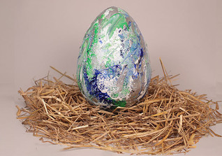  Ei Abstract grün blau 