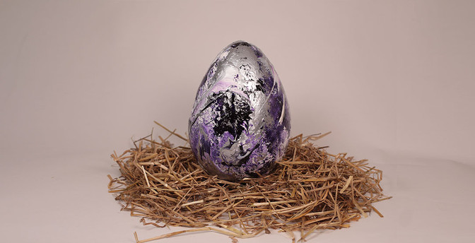  Ei Abstract lila schwarz 