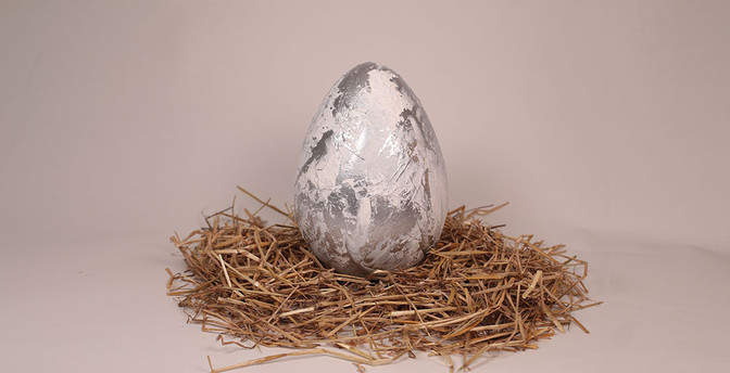 Ei Abstract silber   Ei Abstract silber