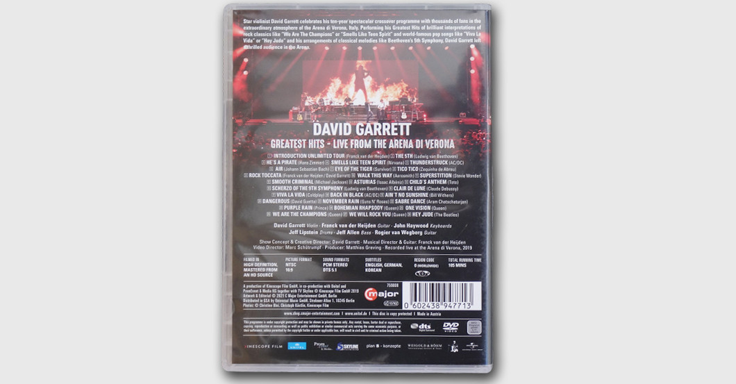 FH David Garrett DVD   FH David Garrett DVD