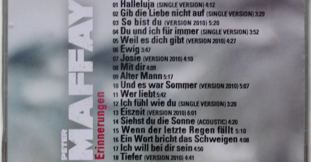 FH Peter Maffay CD   FH Peter Maffay CD