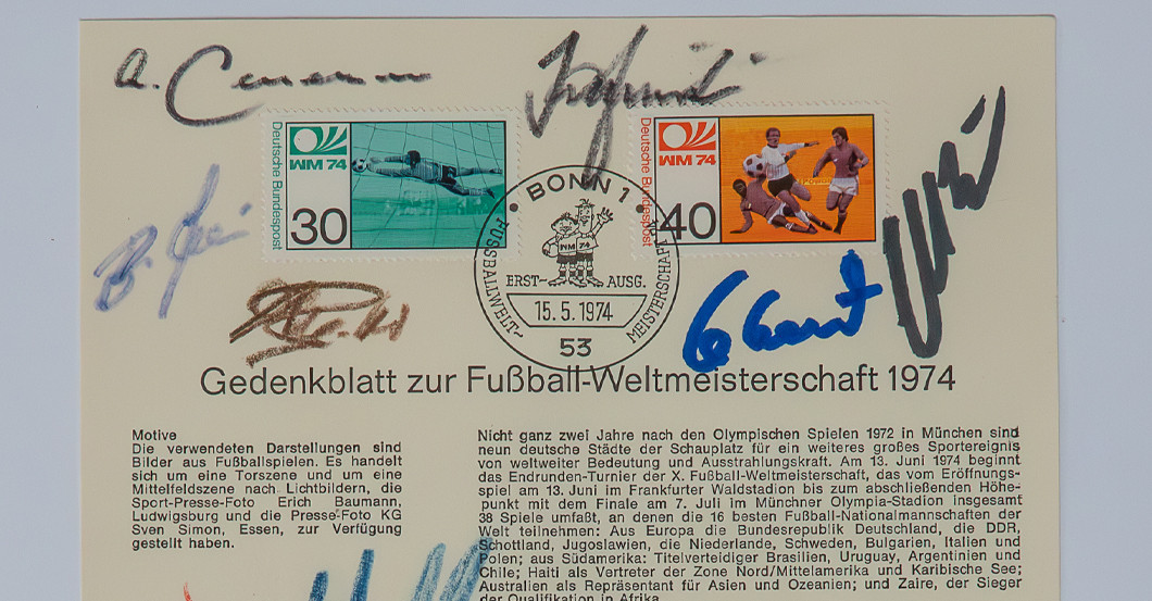 FH WM Gedenkblatt 1974    FH WM Gedenkblatt 1974